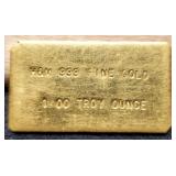 Vintage H&M 1 Troy Oz. .9999 Gold Bar, Metal