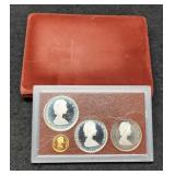 1977 4 Proof Coin Set "Turks & Caicos Islands" w/