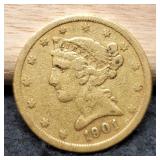 1901-S $% Gold Liberty Half Eagle