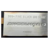 100 Troy Oz. Silver Bar By Engelhard w/