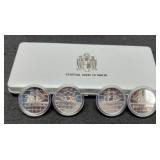 Set Of 4 Sterling Silver 20 Gram Coins: