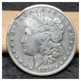1878-CC Morgan Dollar VF w/ Rim Ding
