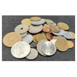 Lot Of 44 World Coins, Nice Variety