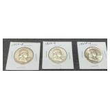 (3) F. Half Dollars: 1952-D, 53-D, 58-D