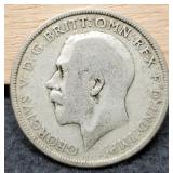 1920 United Kingdom 1 Florin Silver 92.5%/11.3 G