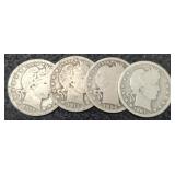 (4) Barber Quarters: 1892, 07, 12, 16