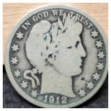 1912-S Barber Half Dollar