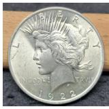 1922 Peace Dollar BU