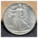 1943 W. Liberty Half Dollar Ms60