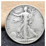 1937-D W. Liberty Half Dollar VF20