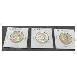 (3) F. Half Dollars: 1952-D, 57-D, 61-D