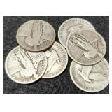 (6) Standing Liberty Quarters: