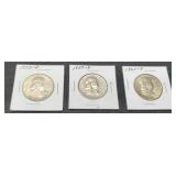 (3) F. Half Dollars: 1953-D, 57-D, 61-D