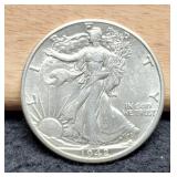 1942-D W. Liberty Half Dollar AU50