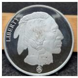 1 Troy oz. Silver Buffalo/Indian Round