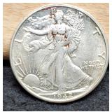 1942-S W. Liberty Half Dollar AU58