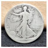 1917-D Obverse W. Liberty Half Dollar VG8