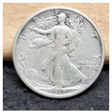 1917-S Reverse W. Liberty Half Dollar VF20