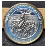 1 Troy Oz. Sterling Silver "Fort Sumter/Civil War"