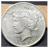 1934-S Peace Dollar Nice Semi Key