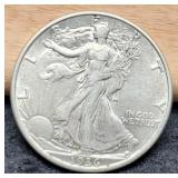 1936-D W. Liberty Half Dollar VF30