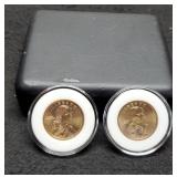 Set Of 2- 2009 P&D Unc. Sacagawea Dollars w/