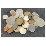 Lot w/ 45 World Coins Nice Variety