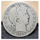 1909 Barber Half Dollar