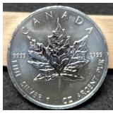 2013 1 Troy Oz. Silver Canada $5 Maple Leaf