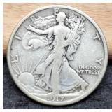 1917-S Reverse W. Liberty Half Dollar VG8
