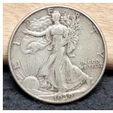 1939-D W. Liberty Half Dollar VF40