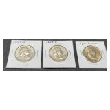 (3) F. Half Dollars: 1957-D, 58-D, 60-D