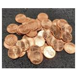 Lot Of 50 2009 L. Cents BU "Log Cabin"