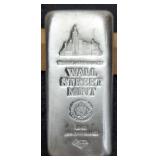 10 Troy Oz. Silver Bar Wall Street Mint