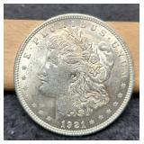 1921 Morgan Dollar AU