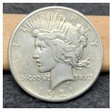 1921 Peace Dollar AU