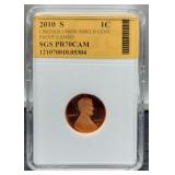2010-S Slab Proof L. Cent SGS PR70 CAM