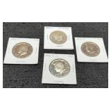 (4) Proof K. Half Dollar Clads: