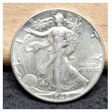 1940 W. Liberty Half Dollar AU58