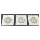 (3) F. Half Dollars: 1952-D, 53-D, 54-D