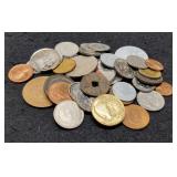 Lot w/ 45 World Coins, Nice Variety