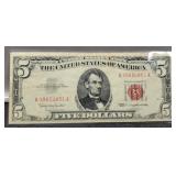1963 $5 Red Seal Note XF