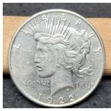 1922-D Peace Dollar AU