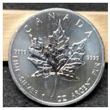 2013 1 Troy Oz. Silver Canada $5 Maple Leaf