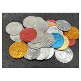 Lot w/ 30 Dollar Size Medal Mardi Gras Coins