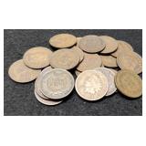 (22) 1902 Indian Head Cents