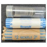 Lot w/ 2 1/2 Roll Nickels, 1 Bank Roll 1976 One