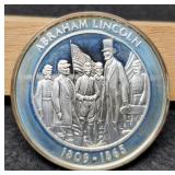1 Troy Oz. Sterling Silver "A. Lincoln/Civil War"