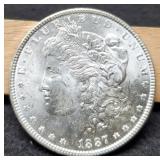 1887 Morgan Dollar Gem BU