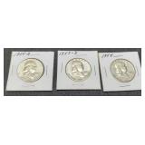 (3) F. Half Dollars: 1953-D, 54-P&D